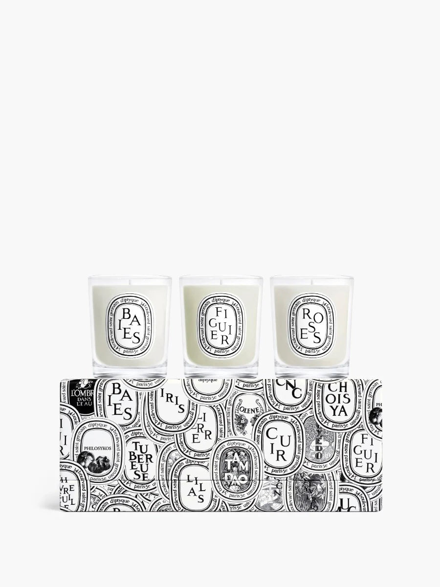SET OF 3 SMALL CANDLES PRE-COMPOSED