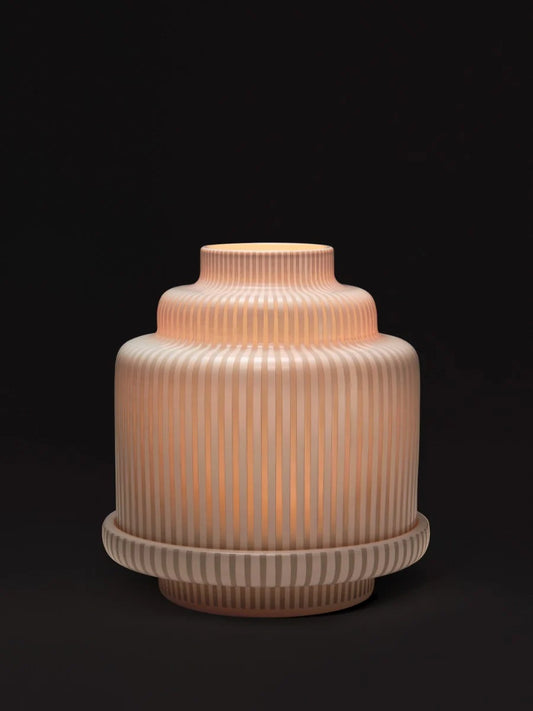 WHITE PYRAMID CANDLE HOLDER FOR CLASSIC CANDLES