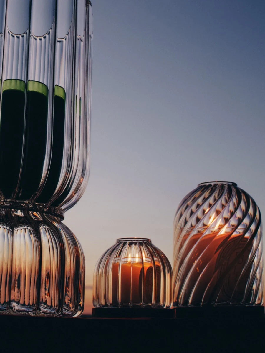 RIBBED CANDLE HOLDER FOR MINI CANDLES