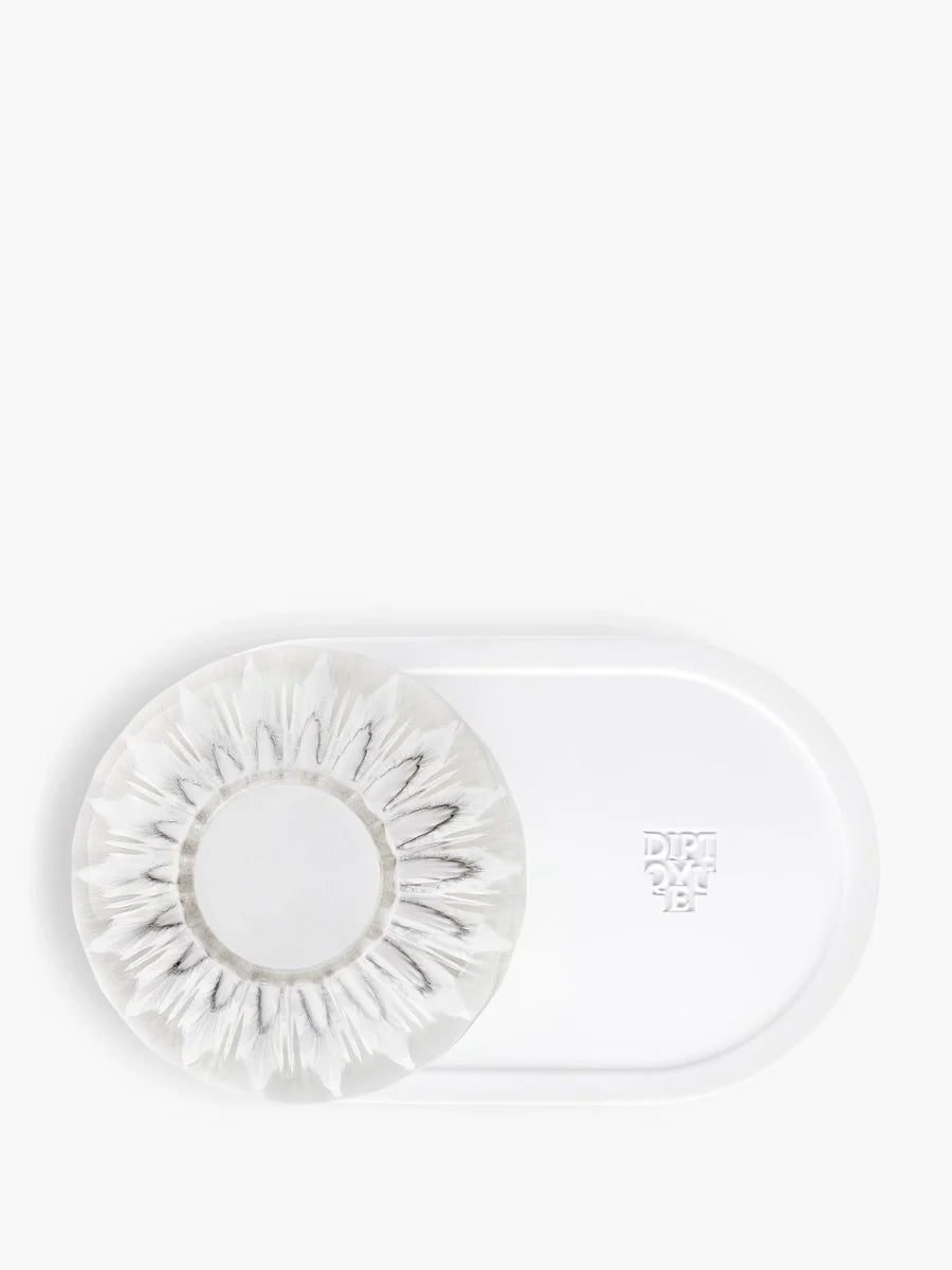 RIBBED CANDLE HOLDER WITH OVAL TRAY FOR CLASSIC CANDLES