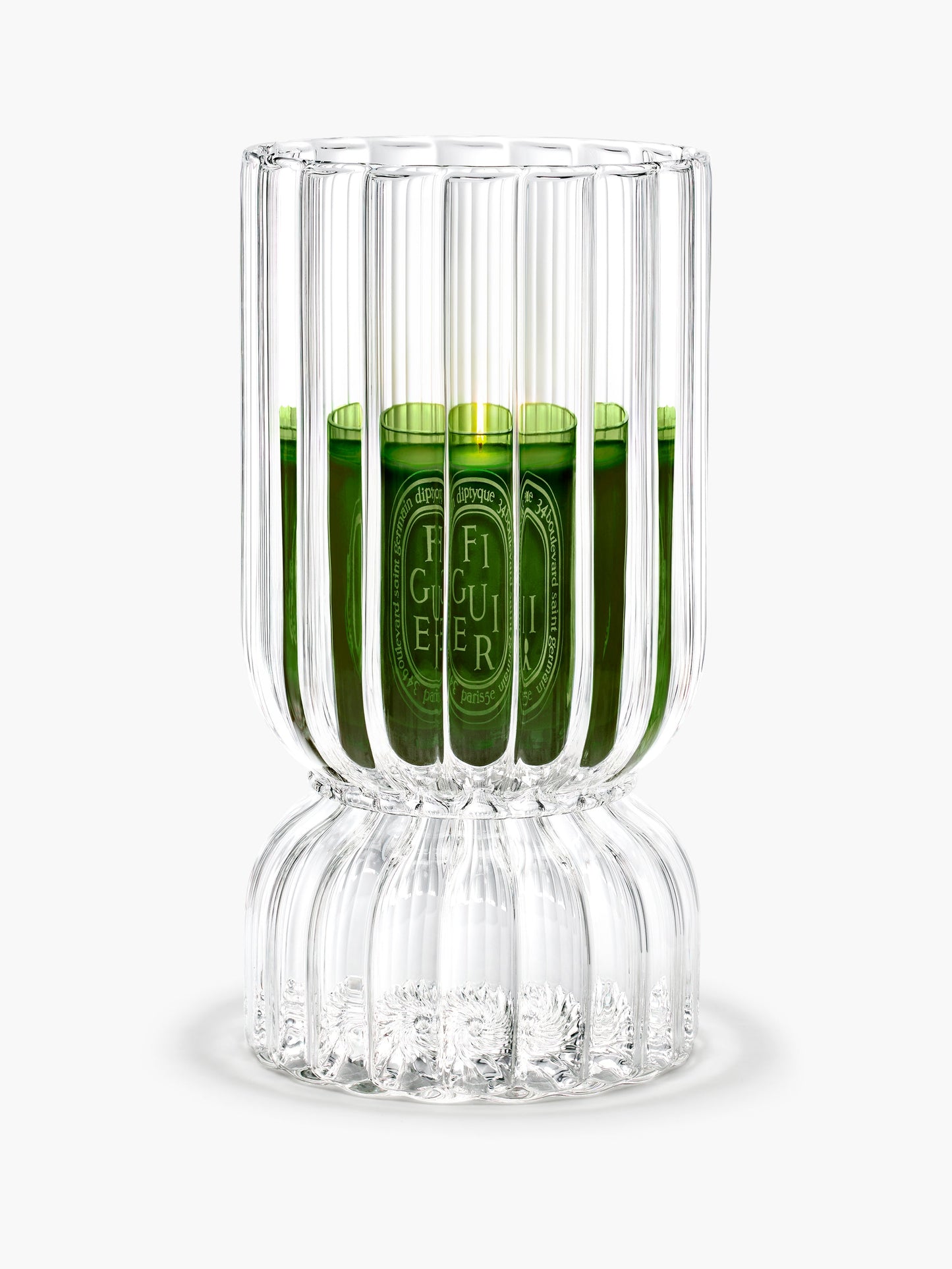 Ribbed candle holder - For classic candles
